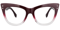 Cat Eye Romantic Wine/Red Eyeglasses VFP0243-01 | Vooglam Eyeglasses Angle View
