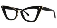 Ferreira - Cat Eye Black Eyeglasses | Vooglam Front View