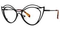 Hilleary - Geometric Black Eyeglasses | Vooglam Front View