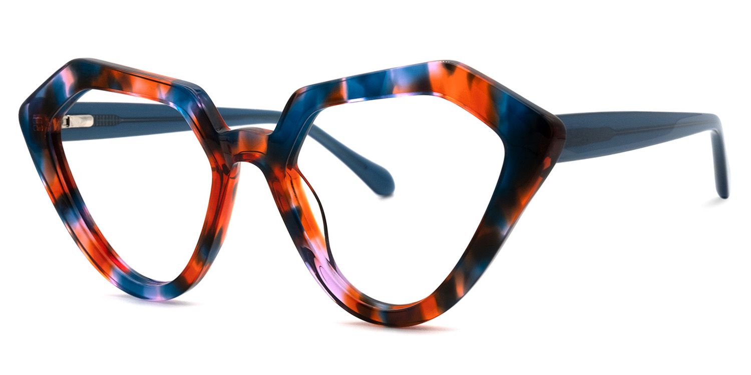Farhana - Geometric Multicolor Eyeglasses | Vooglam Front View