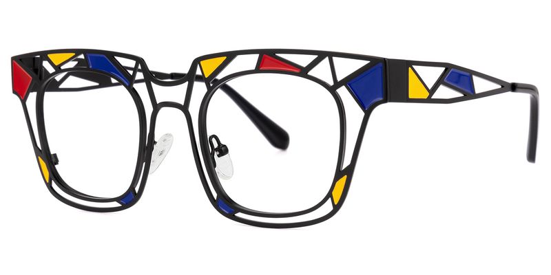 Mondrian - Art Inspired Square Glasses | Vooglam