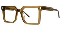 Nadie - Square Brown Eyeglasses | Vooglam Front View