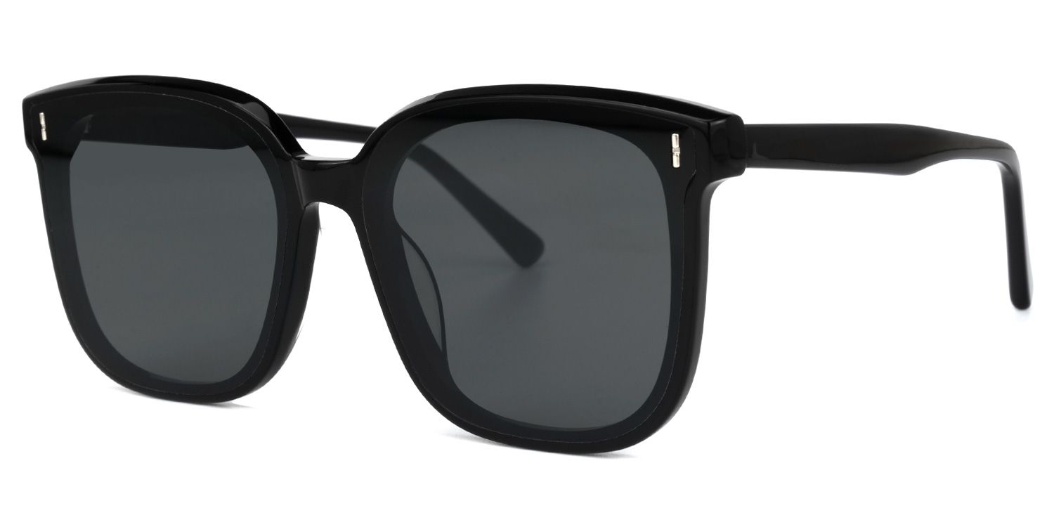 Aalilyanna - Square Black Sunglasses | Vooglam Front View