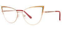 Abarne - Cat Eye Red Eyeglasses | Vooglam Front View