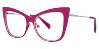 Abiba - Cat Eye Purple Eyeglasses | Vooglam Front View