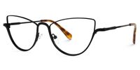 Acco - Cat Eye Black Eyeglasses | Vooglam Front View