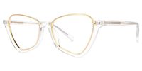 Adelio - Geometric Crystal Eyeglasses | Vooglam Front View