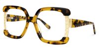 Adelphie - Square Tortoise Eyeglasses | Vooglam Front View