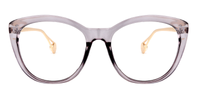 Pearl Transparent Grey cat eye Eyeglasses ▏Vooglam glasses Angle View