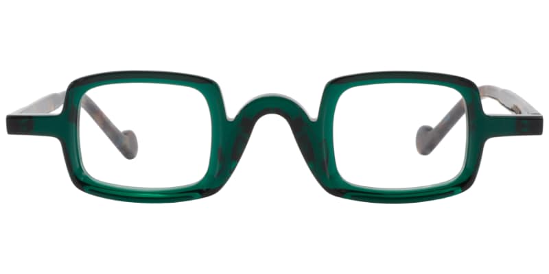 Aurth Rectangle Dark/Green Eyeglasses glasses