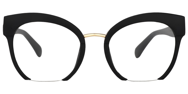 Mercedes Browline Black Eyeglasses glasses