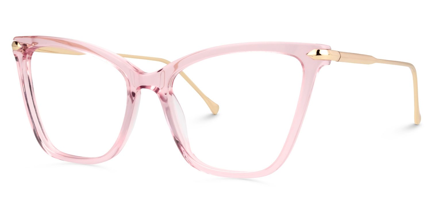 Cat Eye Pink Glasses FX0206-03 | Vooglam Optical Glasses Front View