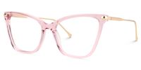Cat Eye Pink Glasses FX0206-03 | Vooglam Optical Glasses Front View