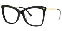 Libby - Butterfly Black Eyeglasses | Vooglam Front View