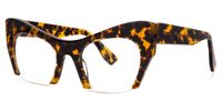 Kyle Cat Eye Yellow/Tortoise Eyeglasses | Vooglam Eyeglsses Front View