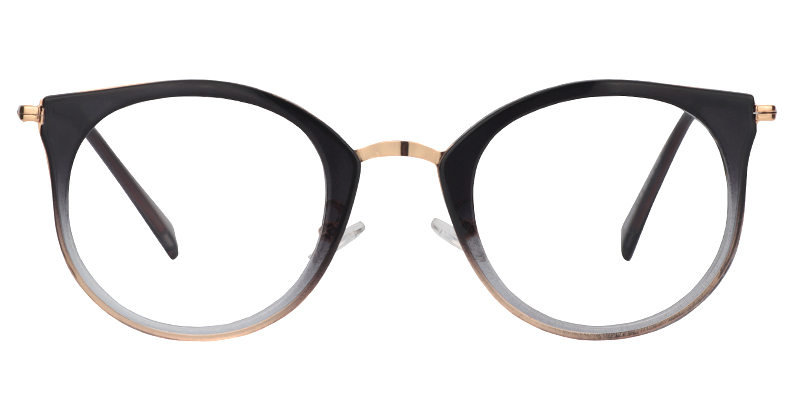 Viola Cat Eye Black Glasses Front View