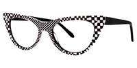 Madeline - Cat Eye Black White Pattern Glasses - 2