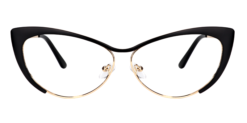 Annabelle - Cat Eye Black Eyeglasses | Vooglam Angle View
