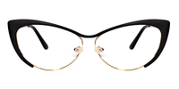 Annabelle - Cat Eye Black Eyeglasses | Vooglam Angle View