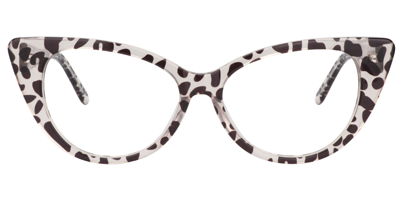 Stylish Dark/Tortoise Cat Eye Glasses Front View