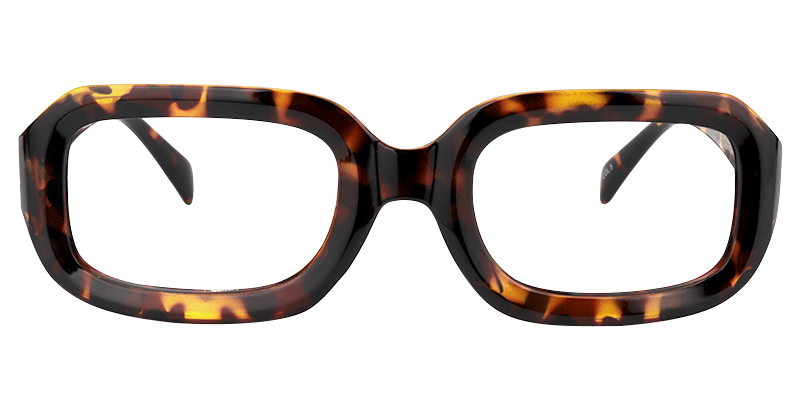 Medea Rectangle Tortoise Eyeglasses│Vooglam Optical Glasses Front View