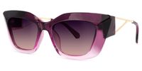 Cat Eye Purple Sunglasses | Vooglam.com Front View