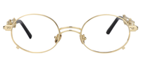 Chic Oval Gold Eyeglasses│Vooglam Optical Glasses Angle View