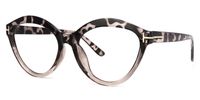 Cat Eye Grey/Tortoise Eyeglasses | Vooglam.com Front View