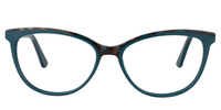 Classic Oval Peacock/Green Eyeglasses│Vooglam Optical Glasses Front View
