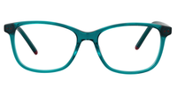 Professional Rectangle Peacock/Green Eyeglasses│Vooglam Optical Glasses Angle View