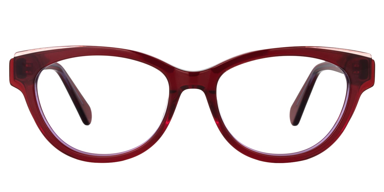 Jarrell Oval Wine/Red Eyeglasses Vooglam