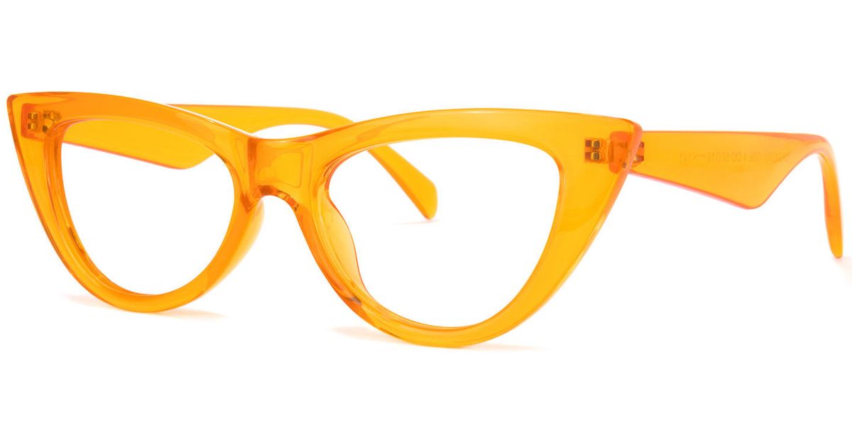 Yellow Spectacles Cat Eye Medium Yellow Eyeglasses | Vooglam.com