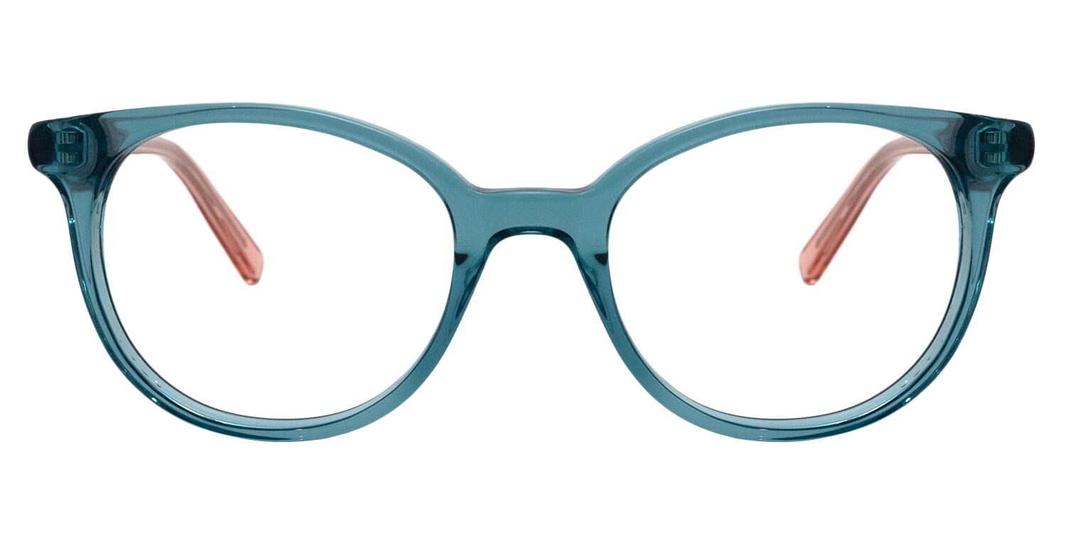 Cindy Round Peacock/Green Eyeglasses Vooglam