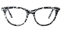 Ablett Oval Black/White Eyeglasses - 1