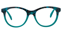 Nell Oval Peacock/Green Eyeglasses - 1