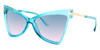 Geometric Blue Sunglasses | Vooglam.com Front View