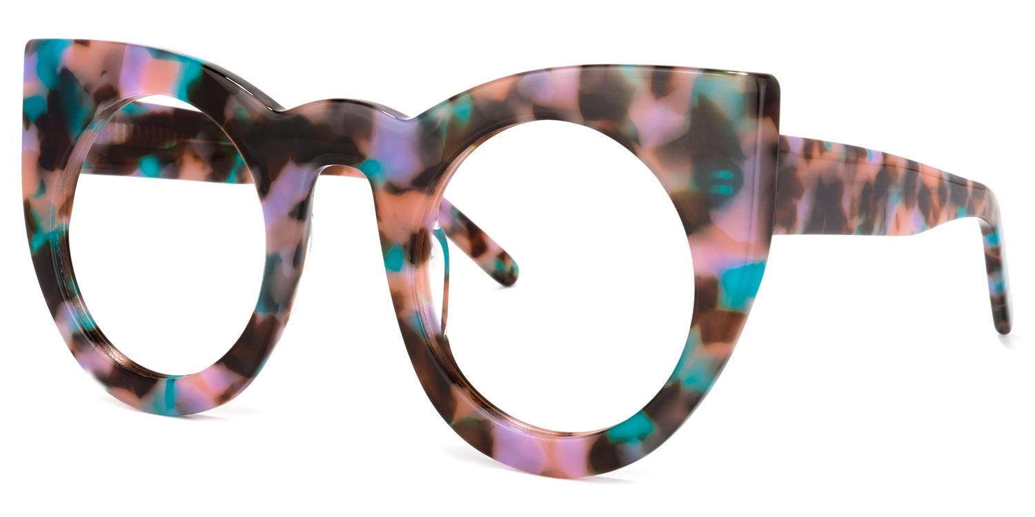 Cadence - Cat Eye Floral Eyeglasses | Vooglam Front View