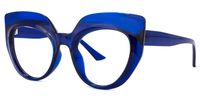 Cat Eye Dark/Blue Eyeglasses | Vooglam.com Front View