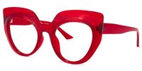 Cat Eye Red Eyeglasses | Vooglam.com Front View