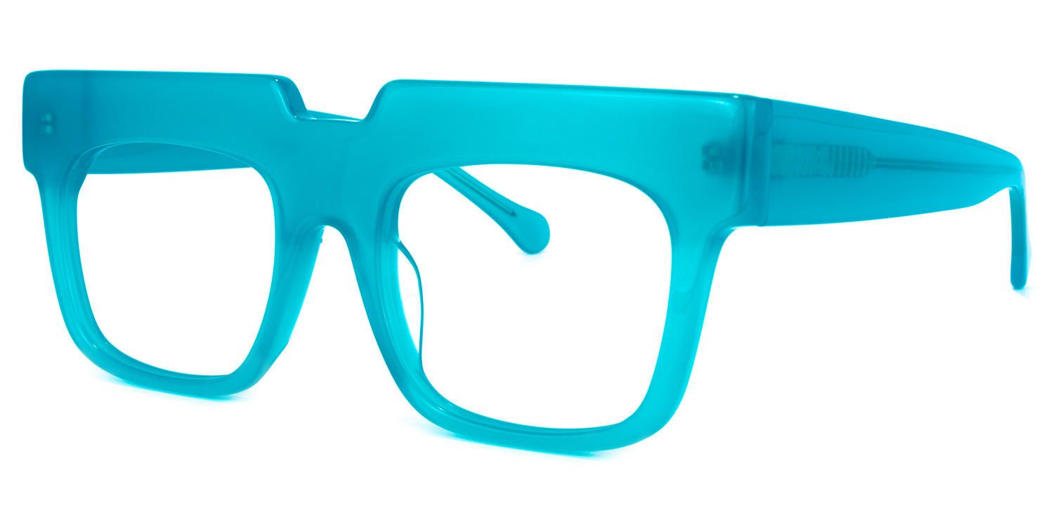 Rectangle Blue Eyeglasses | Vooglam.com Front View