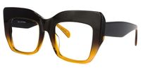 Square Brown Eyeglasses | Vooglam.com Front View