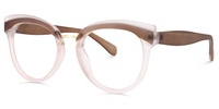 Browline Cameo/Brown Eyeglasses | Vooglam.com Front View