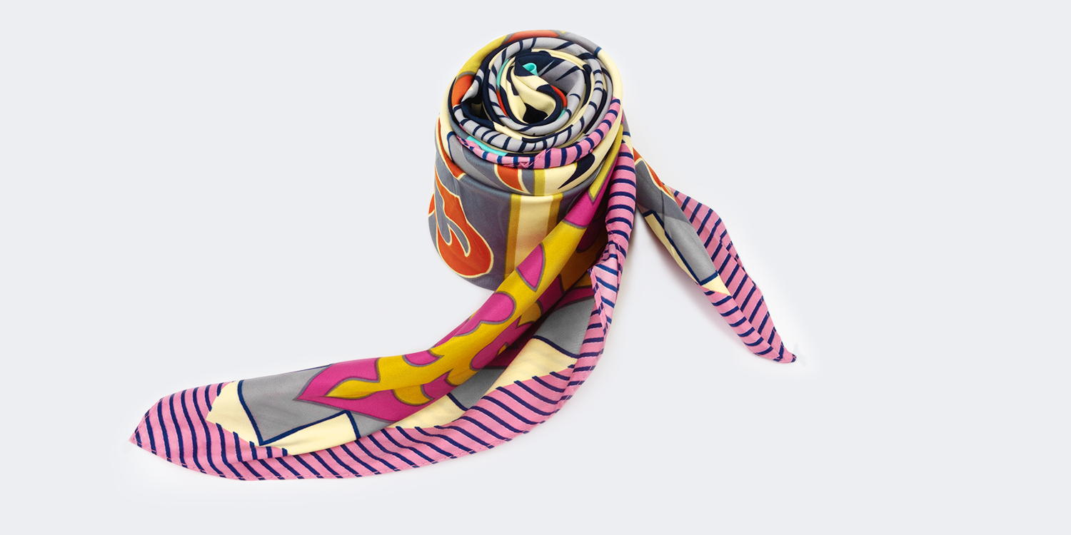Vivid Galloping Horse Scarf | Vooglam.com Front View