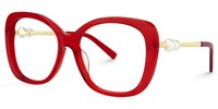 Melissa - Rectangle Red Eyeglasses - 2