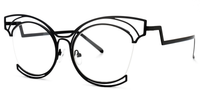 Maggie - Gothic Punk Prescription Glasses Bold Trendy | Vooglam Front View