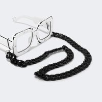 Twist Link Black Glasses Chains | Vooglam.com Angle View