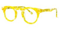Round Yellow Eyeglasses | Vooglam.com Front View