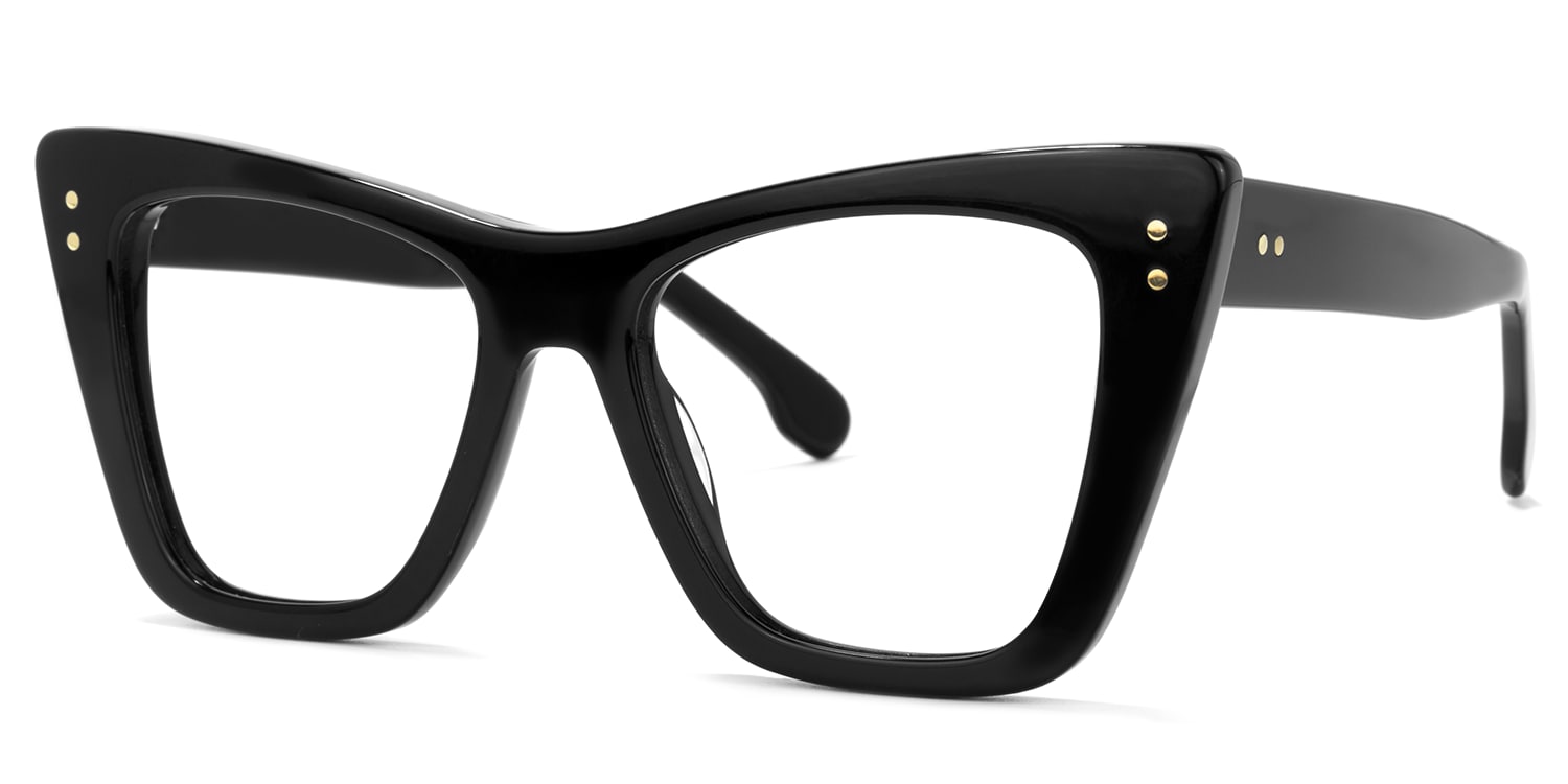 Johanna Cat Eye Black Eyeglasses Vooglam