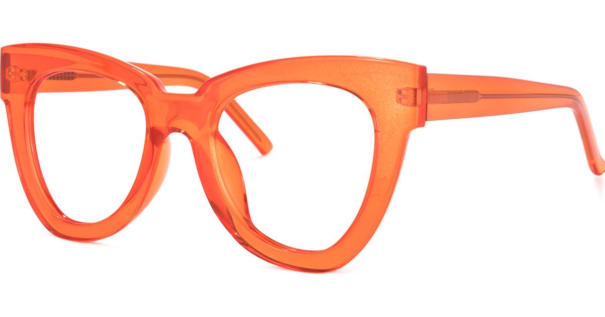 Orange Spectacles Square Orange Eyeglasses | Vooglam.com
