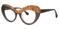Lolade - Cat Eye Coffee Eyeglasses | Vooglam Front View